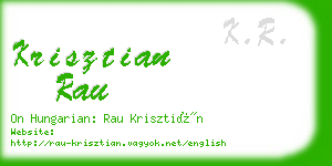 krisztian rau business card